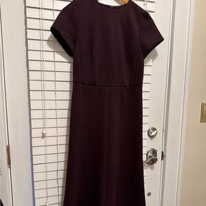 Ann Taylor Eggplant Colored Midi Dress Size 6